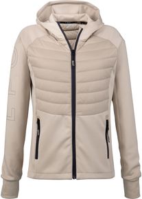 DEPROC Active Damen Strickfleecejacke "ELMCOURT V WOMEN", beige, sportlich, Gr. 44, 100% Polyester, Jacken, auch in Großen Größen erhältlich