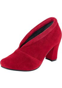 Andrea Conti Damen Pumps, Gr. 40, rot, Veloursleder, Leder, Basic, Schuhe
