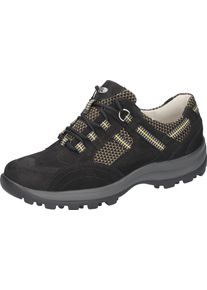 Waldläufer WALDLÄUFER Damen Schnürschuh "HOLLY", Gr. 4, gold, Nubukleder, Textil, sportlich, Schuhe, Bequemschuh, Halbschuh, Outdoorschuh in Trekking-Optik,