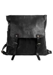 XZONE X-ZONE Cityrucksack, schwarz, Rindsleder, Leder, Retro, casual, Rucksäcke, echt Leder