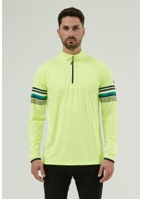 WHISTLER Herren Sweatshirt "Tefei", gelb, sportlich, Gr. XXL, mehrfarbig, 88% Polyester, 12% Elasthan, Sweatshirts, aus atmungsaktivem Material