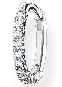 Thomas Sabo Damen Single-Creole "farbige oder weiße Steine, CR659-051-14, CR659-414-14, CR659-488-7", Silber 925 (Sterlingsilber), bunt, Silber 925