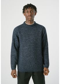 Cleptomanicx Herren Strickpullover "Dreamer", blau, casual, Gr. L, unifarben, 51% Wolle, 49% Baumwolle, Pullover, mit lockerem Schnitt