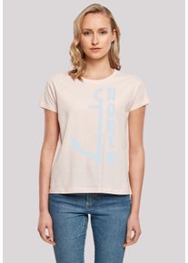 F4NT4STIC Damen T-Shirt "North Anker", pink, casual, Gr. L, Obermaterial: 100% Baumwolle, Shirts, Print