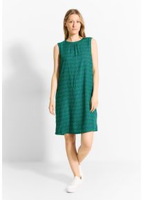 Cecil Damen Sommerkleid, grün, casual, Gr. XXL, bedruckt, Stoff, 100% Viskose, Kleider, knielang