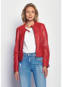 Maze Damen Lederjacke "Grenada", rot, Gr. XXL, Obermaterial: 100% Lammleder / Futter: 100% Polyester, Jacken