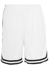Urban Classics Herren Stoffhose "Urban Classics Herren Stripes Mesh Shorts", schwarz-weiß, Gr. L, gestreift, 100% Polyester, Hosen