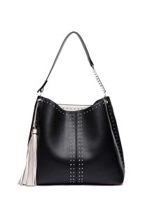 Damen Schultertasche "Lorely", Collezione Alessandro, schwarz, Lederimitat, Taschen, Look in Perfektion