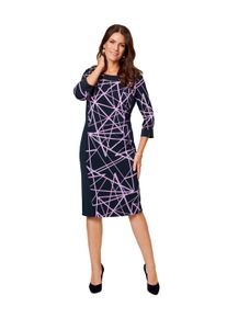 Damen Jerseykleid "HERMANN LANGE Collection Jerseykleid Janina", blau, Gr. 54, HERMANN LANGE Collection, 95% Polyester, 5% Elasthan, Kleider