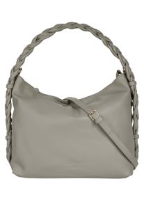 Samantha Look Damen Umhängetasche, grau, Leder, clean, Taschen, echt Leder, Made in Italy
