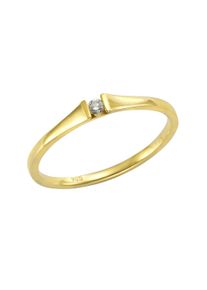 OROLINO Damen Fingerring "Gold 585 mit Brillant 0,04ct.", 058 (18,5), 0,04 ct SI = kleine Einschlüsse, Gold, gelb, Gold, Fingerringe