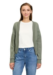 Cartoon Damen Strickjacke "Cartoon Basic-Strickjacke mit Rippbündchen", grün, casual, Gr. 42, Obermaterial: 55% Viskose, 30% Polyester, 15%