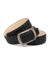 Anthoni Crown Damen Ledergürtel, schwarz, casual, Gr. 90, Rindsleder, Gürtel