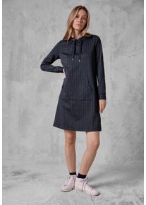 Cecil Damen Jerseykleid, blau, casual, Gr. S, gestreift, Stoff, 50% Polyester, 42% Viskose, 8% Metallfasern, Kleider, mit Kapuze
