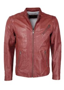 JCC Herren Bikerjacke "3102123", rot, Gr. XXL, Obermaterial: 100% Leder, Lamm / Futter: 100% Baumwolle / Ärmelfutter: 100% Polyester, Jacken