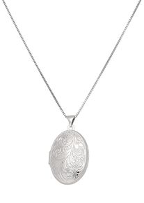 Firetti Damen Kette mit Anhänger "Schmuck Geschenk Silber 925 Halsschmuck Halskette Medaillon", Silber 925 (Sterlingsilber), L: 45cm, silber, Silber