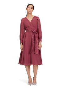 Vera Mont Damen Cocktailkleid "Vera Mont Cocktailkleid mit Gürtel", rot, feminin, Gr. 36, Chiffon, Obermaterial: 100% Polyester. Futter: 100%