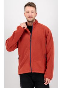 DEPROC Active Herren Fleecejacke "WAWA BAY", rot, sportlich, Gr. 4XL, 100% Polyester, Jacken, auch in großen Größen erhältlich