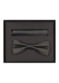 Venti Herren Fliege "Venti Set aus Fliege und Einstecktuch gemustert", grün, 100% Seide, Fliegen