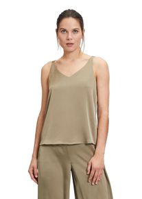 Vera Mont Damen Satinbluse "Vera Mont Satin-Bluse mit V-Ausschnitt", blau, festlich, Gr. 42, Satin, Obermaterial: 100% Polyester. Futter: 100%