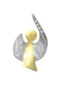 Vivance Damen Ketten-Anhänger "925 Silber zweifarbig Motiv Engel", ONE-SIZE, Silber 925 (Sterlingsilber), 2,5 g, bunt, Silber 925 (Sterlingsilber),