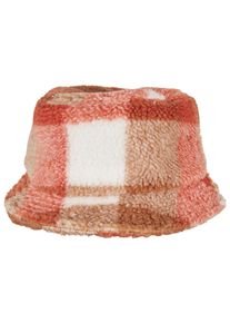 Flexfit Damen Flex Cap "Flexfit Bucket Hat Sherpa Check Bucket Hat", beige, casual, 75% Polyester, 25% Polyacryl, Caps