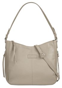 Bruno Banani Damen Shopper, beige, Leder, unifarben, leicht glänzend, Taschen, echt Leder