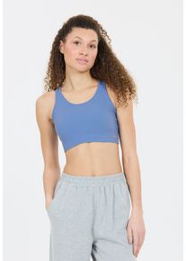 ENDURANCE ATHLECIA ATHLECIA Damen Sport-BH "Aideny", Gr. L, blau, 83% Nylon, 16% Elasthan, 1% Polyester, unifarben, BHs, in nahtlosem Design