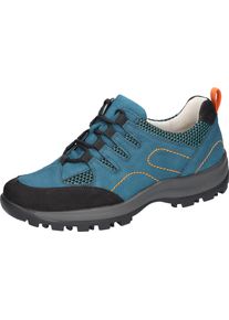 Waldläufer WALDLÄUFER Damen Schnürschuh "HOLLY", Gr. 3,5, blau, Nubukleder, Textil, sportlich, Schuhe, Freizeitschuh, Halbschuh, Outdoorschuh mit Profilsohle,