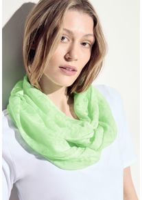 Cecil Damen Loop, grün, bedruckt, Stoff, 50% Polyester, 50% Viskose, Modetücher, in zweifarbiger Optik