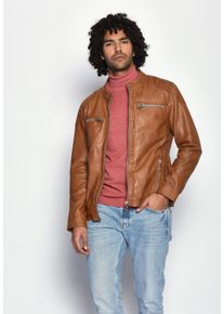 Maze Herren Lederjacke "Flint", braun, Gr. XL, Obermaterial: 100% Lammleder / Futter: 100% Polyester, Jacken
