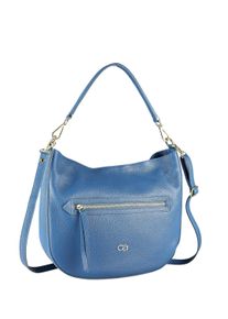 Damen Schultertasche "Summer", Collezione Alessandro, blau, Leder, Taschen, aus italienischem Leder