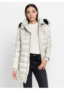 Heine Damen Parka, beige, Gr. 48, unifarben, 100% Polyamid, Fellimitat:80% Polyacryl, 20% Polyester, Füllung:100% Polyester, Jacken