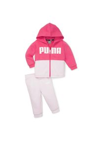Puma Kinder Jogginganzug "Minicats Colourblock Jogginganzug Kinder", pink, Gr. 72, Obermaterial: 68% Baumwolle, 32% Polyester, Sportanzüge