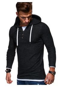 behype Herren Kapuzensweatshirt "HENRAY", schwarz, sportlich, Gr. S, unifarben, 70% Polyester, 25% Viskose, 5% Elasthan, Sweatshirts, in trendiger