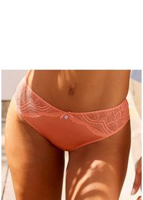 Nuance Damen Tanga "Vivianna", Gr. 48, orange, Microfaser, Spitze, Obermaterial: 88% Polyamid, 12% Elasthan, Unterhosen, mit feinen Spitzen-Details