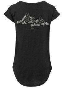 F4NT4STIC Damen T-Shirt "PLUS SIZE Mountain Berge", schwarz, casual, Gr. XL, Obermaterial: 100% Baumwolle, Shirts, Print