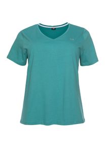 H.I.S. H.I.S Damen T-Shirt "Große Größen", schwarz, sportlich, Gr. 44, unifarben, Obermaterial: 100% Baumwolle, Shirts, 3er Pack