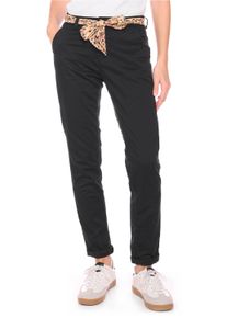 Damen Chinohose "DYLI 6", schwarz, casual, Gr. 31, Le Temps Des Cerises, unifarben, 98% Baumwolle, 2% Elasthan, Hosen, mit umgeschlagenem Beinsaum
