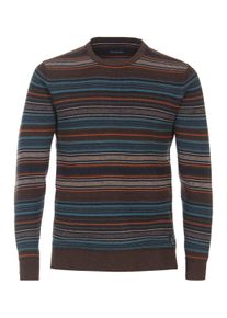 Casamoda Herren Strickpullover "Casamoda Pullover gestreift", braun, Gr. XXL, 100% Baumwolle, Pullover