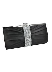 Steuer Damen Abendtasche "Satin-Optik mit Strassbesatz", schwarz, Taschen