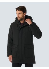 NO EXCESS Herren Parka "NO EXCESS Langer Mantel mit Kapuze", schwarz, Gr. XL, 100% recycelter Polyester, Jacken
