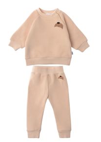 Liliput Kinder Sweatanzug "Croissant", beige, Gr. 62, 80% Baumwolle, 20% Polyester, Sportanzüge, aus weichem Sweatmaterial