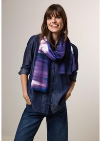Cecil Damen Schal, blau, casual, bedruckt, Stoff, 100% Polyester, Modetücher, mit grafischem Print