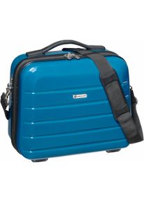 Check.In Beautycase "London 2.0", blau, ABS, Taschen, Kosmetiktasche, zum Aufstecken, Reisetasche, mit Schulterriemen