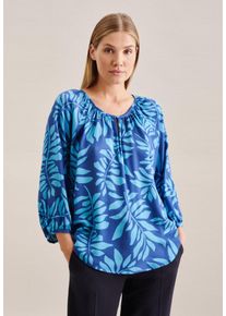 Seidensticker Damen Tunika "Schwarze Rose", blau, Gr. 44, geblümt, 100% Viskose, Tuniken