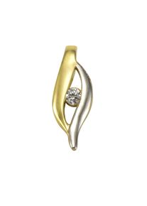 Vivance Damen Ketten-Anhänger "375/- Gelbgold bicolor Zirkonia", ONE-SIZE, Gold, 0,7 g, bunt, Gold, Schmuckanhänger