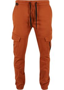 Southpole Herren Stoffhose "Southpole Herren Cargo Jogger W/ Zipper & D-Ring", braun, Gr. XL, unifarben, 98% Baumwolle, 2% Elasthan, Hosen