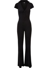 Urban Classics Damen Jumpsuit "Urban Classics Damen Ladies Velvet Jumpsuit", schwarz, Gr. 5XL, unifarben, 93% Polyester, 7% Elasthan, Overalls