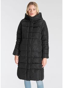 Only Damen Steppmantel "ONLTINA PUFFER X LONG COAT OTW", schwarz, casual, Gr. L, unifarben, leicht glänzend, Web, Steppware, Obermaterial: 100%